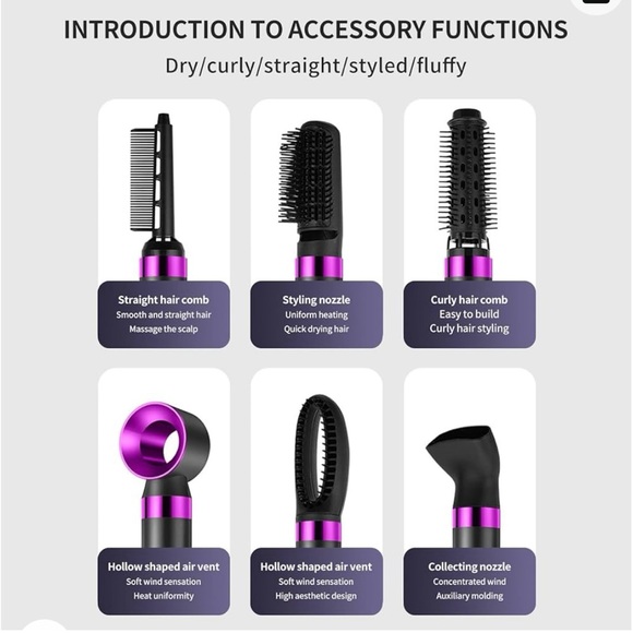 6 in 1 hair dryer/styling brush - Picture 2 of 3